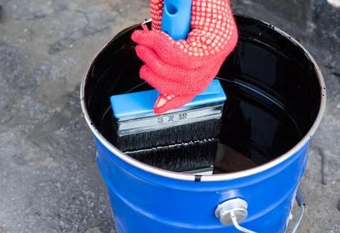 Priming brick wall Stock Photos