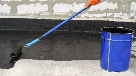 Priming concrete screed Stock Footage 67612621