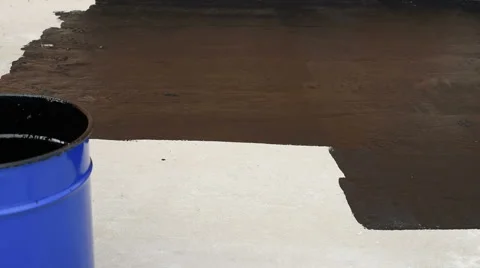 Priming concrete screed Stock Footage 67637696