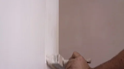 Priming on the wall Video stock 94931207