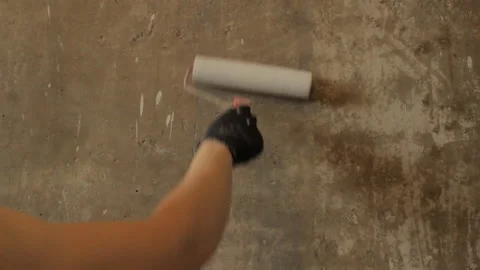Priming of walls Stock Footage 88474177