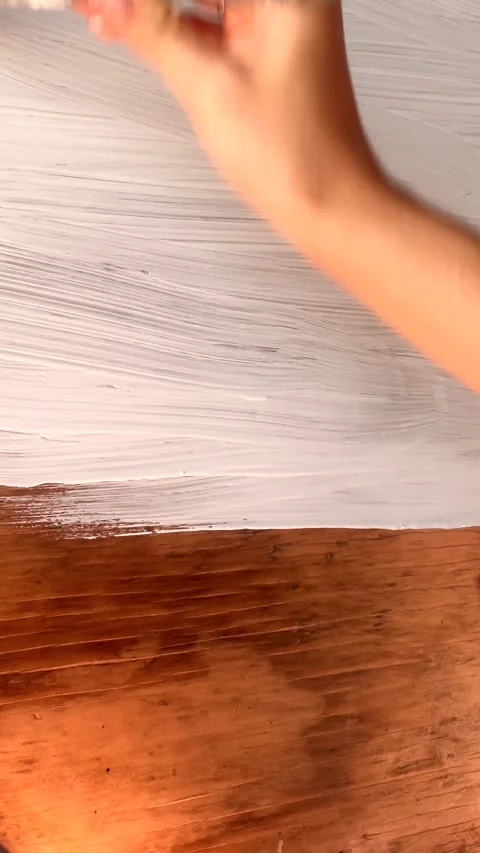 Priming the wood Stock Footage 278836353