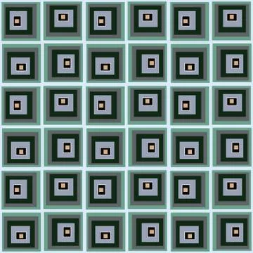 Primitive abstract pattern of squares rectangles in green Stock Illustration
