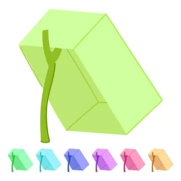 Primitive animal trap box propped with stick graphic Stock Illustration