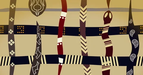Primitive drawings of snakes Stock Footage 103106114