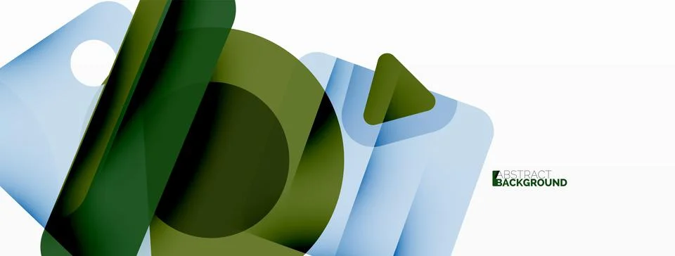 Primitive geometric shapes - line, triangle, square and circle composition Stock Illustration