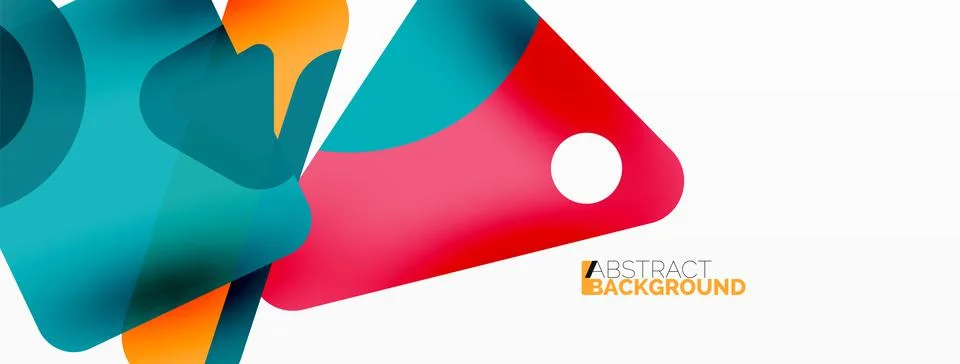 Primitive geometric shapes - line, triangle, square and circle composition Stock Illustration