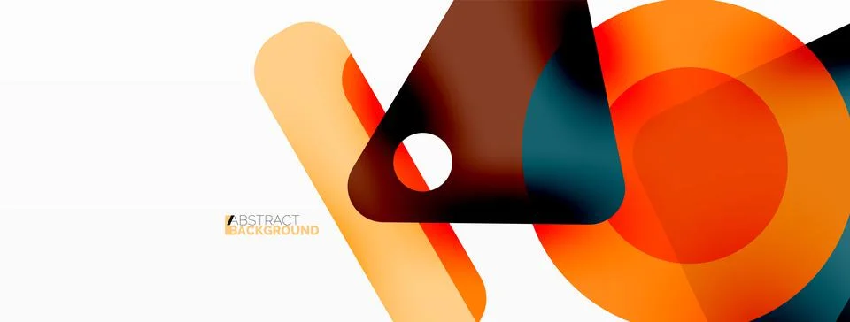 Primitive geometric shapes - line, triangle, square and circle composition イラスト素材