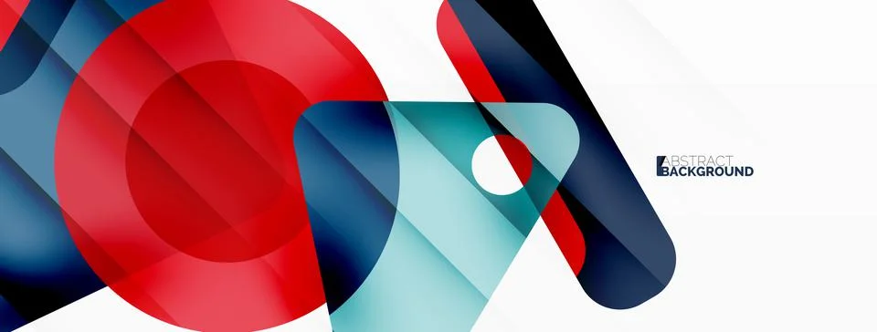 Primitive geometric shapes - line, triangle, square and circle composition 库存插图
