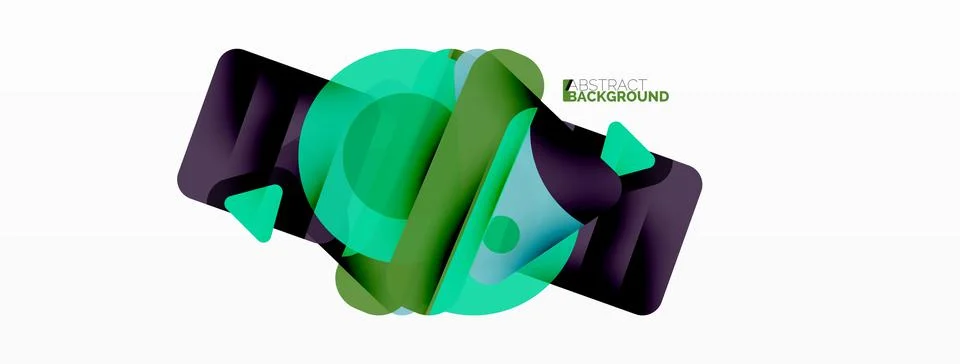 Primitive geometric shapes - line, triangle, square and circle composition Stock Illustration