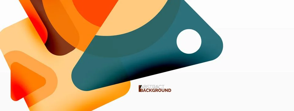 Primitive geometric shapes - line, triangle, square and circle composition Stock Illustration