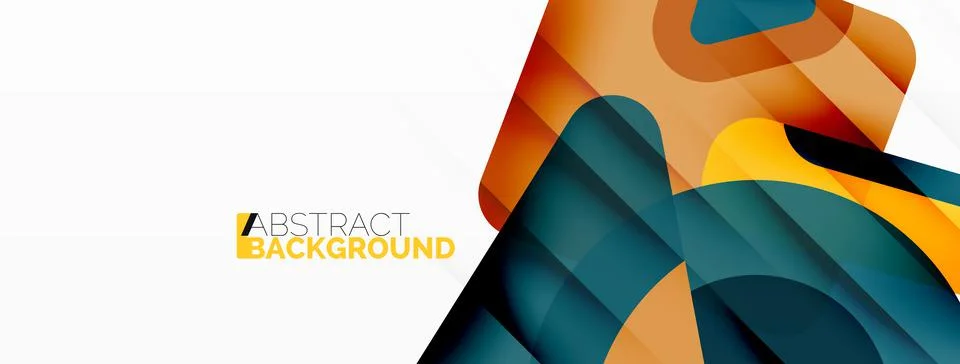Primitive geometric shapes - line, triangle, square and circle composition Stock Illustration