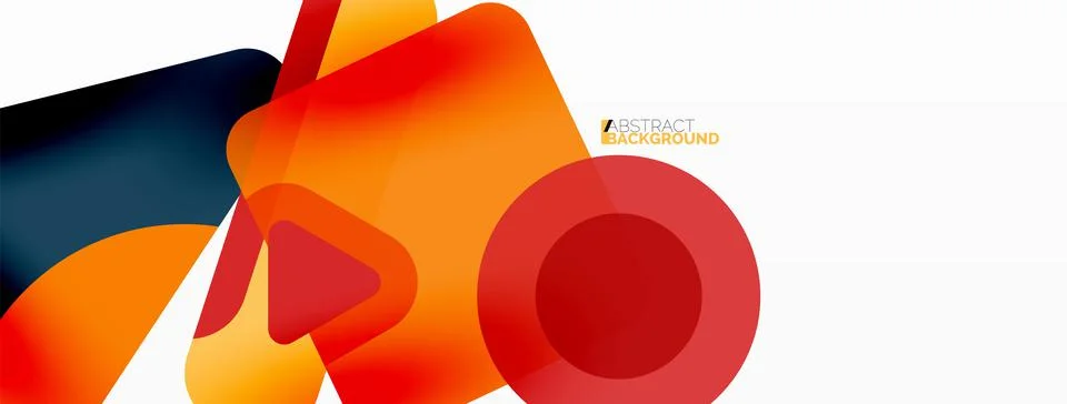 Primitive geometric shapes - line, triangle, square and circle composition Stock Illustration