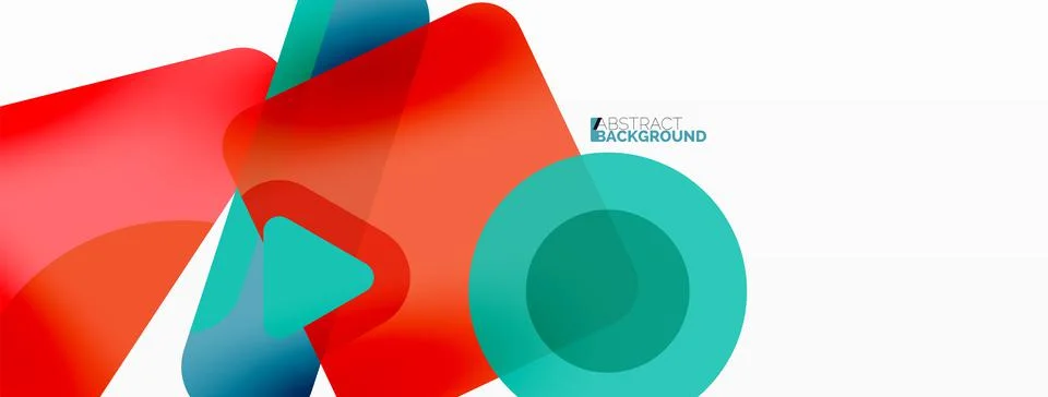 Primitive geometric shapes - line, triangle, square and circle composition Stock Illustration