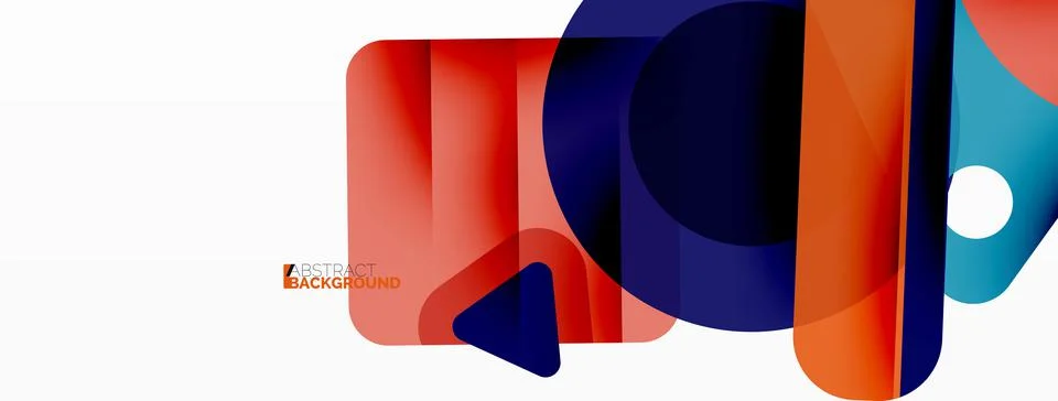 Primitive geometric shapes - line, triangle, square and circle composition 库存插图