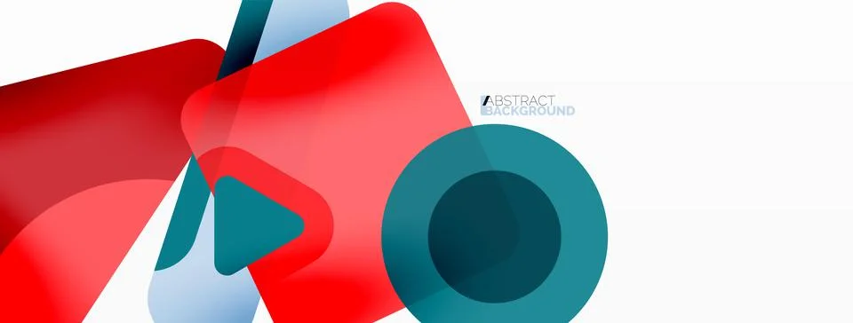 Primitive geometric shapes - line, triangle, square and circle composition Stock Illustration