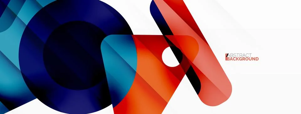 Primitive geometric shapes - line, triangle, square and circle composition Stock Illustration