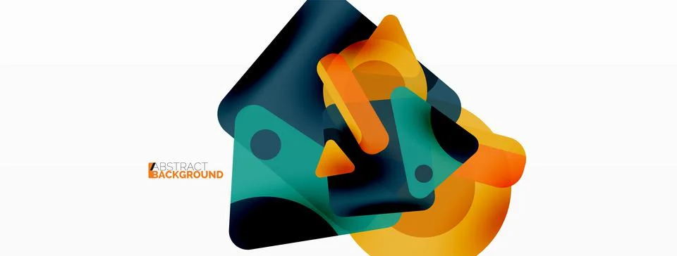 Primitive geometric shapes - line, triangle, square and circle composition イラスト素材