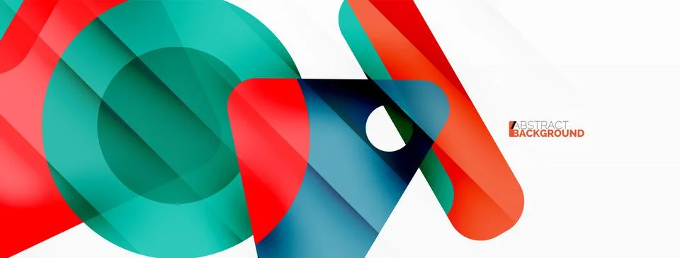 Primitive geometric shapes - line, triangle, square and circle composition 库存插图
