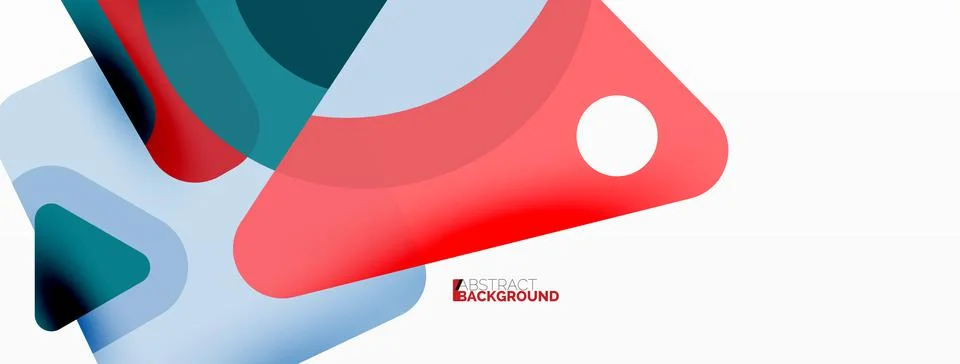 Primitive geometric shapes - line, triangle, square and circle composition Stock Illustration