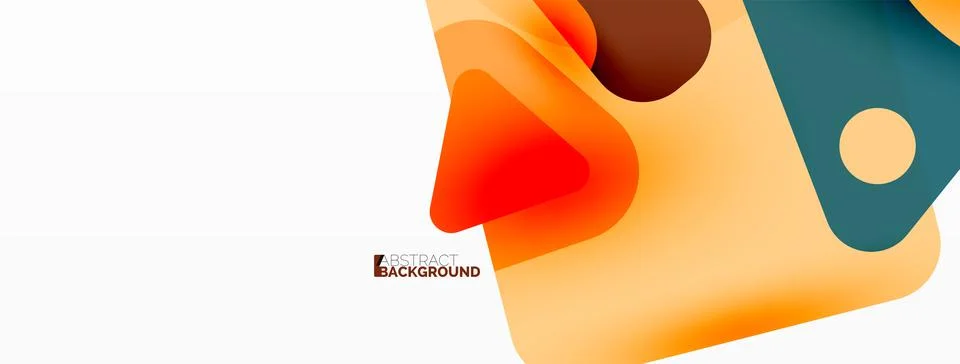 Primitive geometric shapes - line, triangle, square and circle composition Stock Illustration