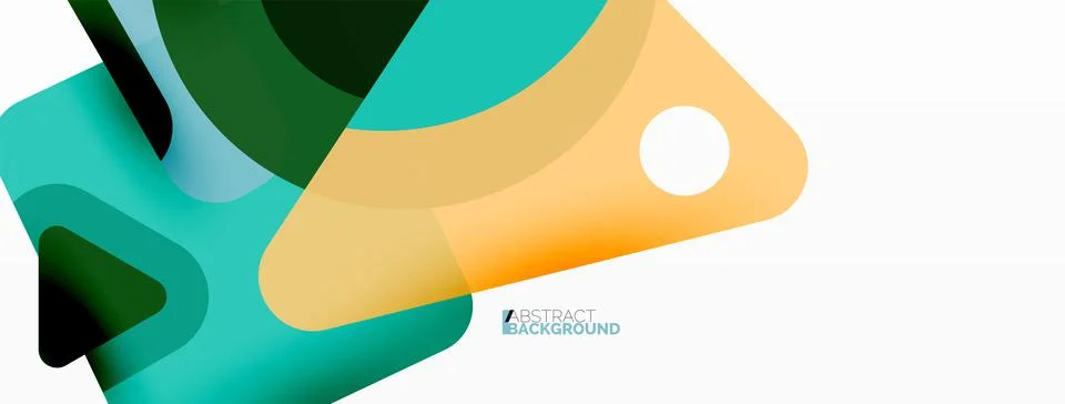 Primitive geometric shapes - line, triangle, square and circle composition 库存插图