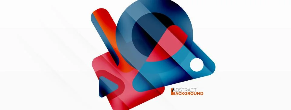 Primitive geometric shapes - line, triangle, square and circle composition 스톡 일러스트
