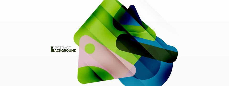 Primitive geometric shapes - line, triangle, square and circle composition Stock Illustration