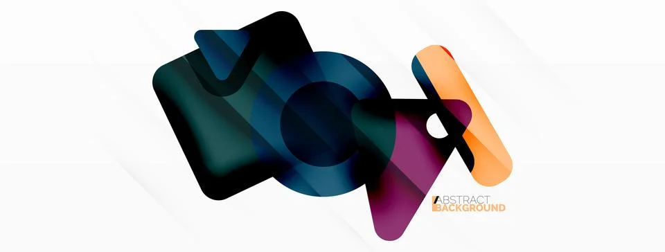 Primitive geometric shapes - line, triangle, square and circle composition 스톡 일러스트