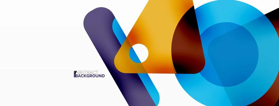 Primitive geometric shapes - line, triangle, square and circle composition Illustrazione stock