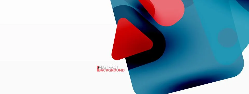 Primitive geometric shapes - line, triangle, square and circle composition Stock Illustration