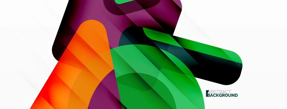 Primitive geometric shapes - line, triangle, square and circle composition Stock Illustration