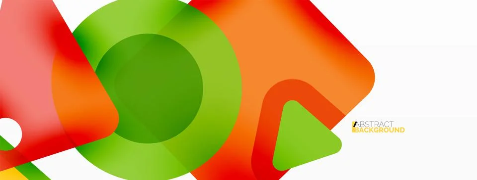 Primitive geometric shapes - line, triangle, square and circle composition Stock Illustration