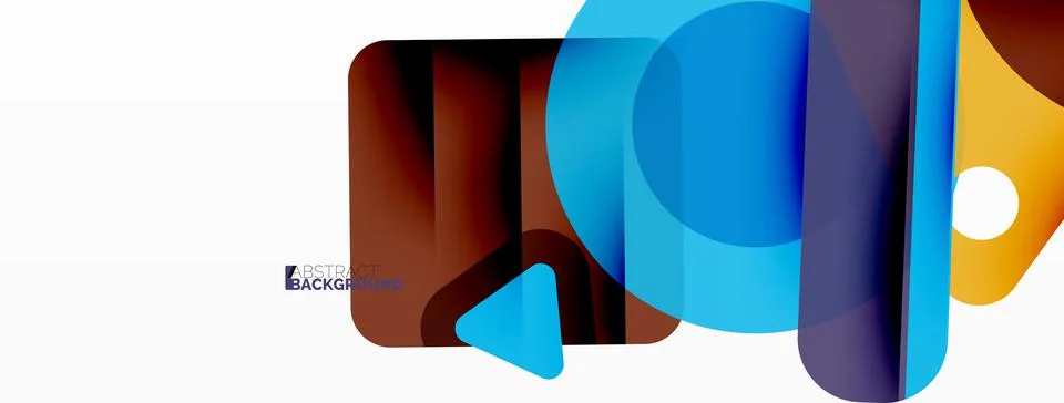 Primitive geometric shapes - line, triangle, square and circle composition Illustrazione stock