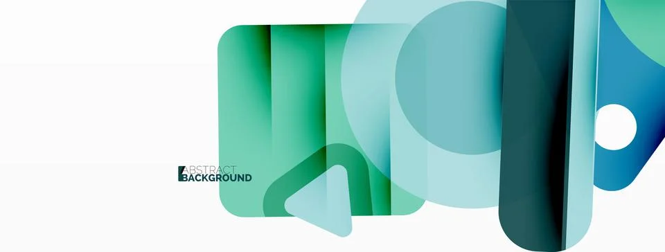 Primitive geometric shapes - line, triangle, square and circle composition Stock Illustration