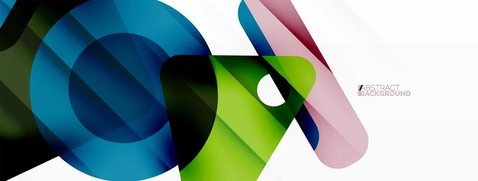 Primitive geometric shapes - line, triangle, square and circle composition 스톡 일러스트