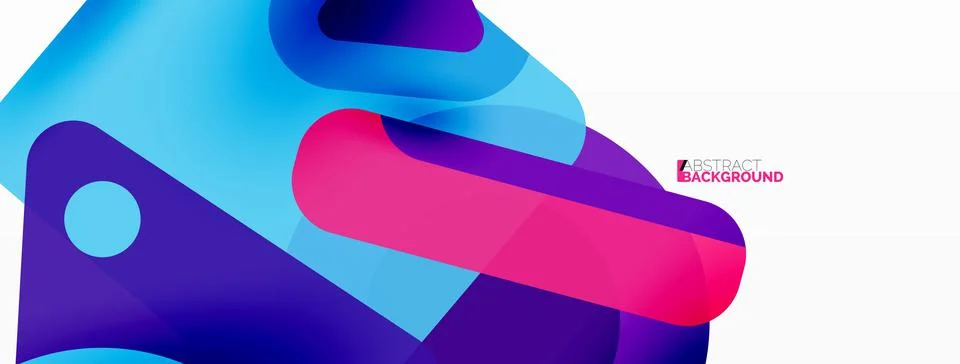 Primitive geometric shapes - line, triangle, square and circle composition Illustrazione stock