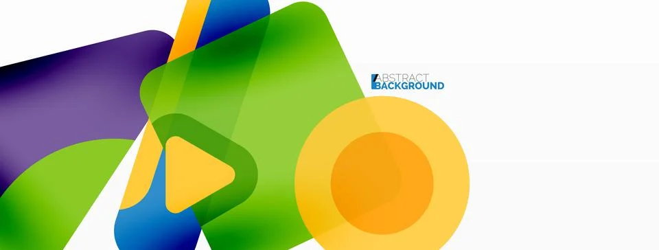 Primitive geometric shapes - line, triangle, square and circle composition Stock Illustration