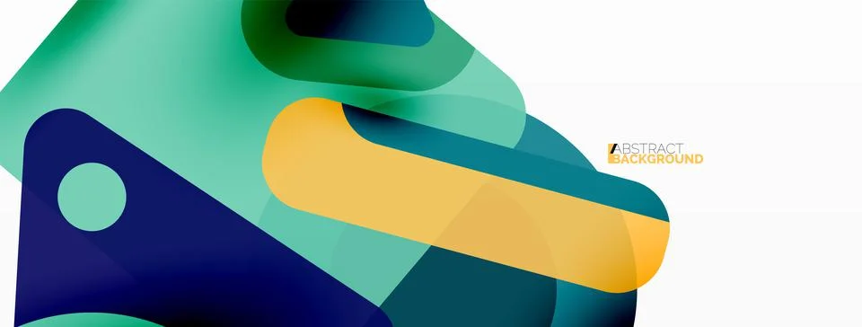 Primitive geometric shapes - line, triangle, square and circle composition Stock Illustration