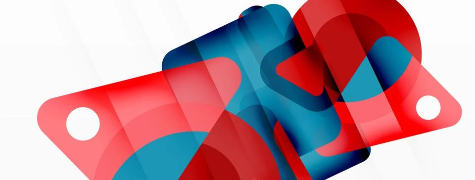 Primitive geometric shapes - line, triangle, square and circle composition Stock Illustration