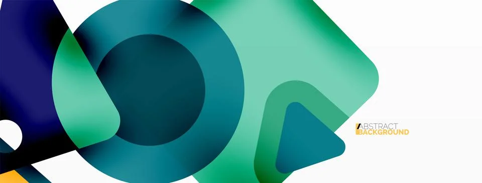 Primitive geometric shapes - line, triangle, square and circle composition Stock Illustration