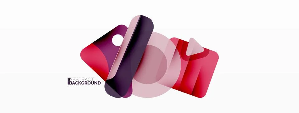 Primitive geometric shapes - line, triangle, square and circle composition Stock Illustration