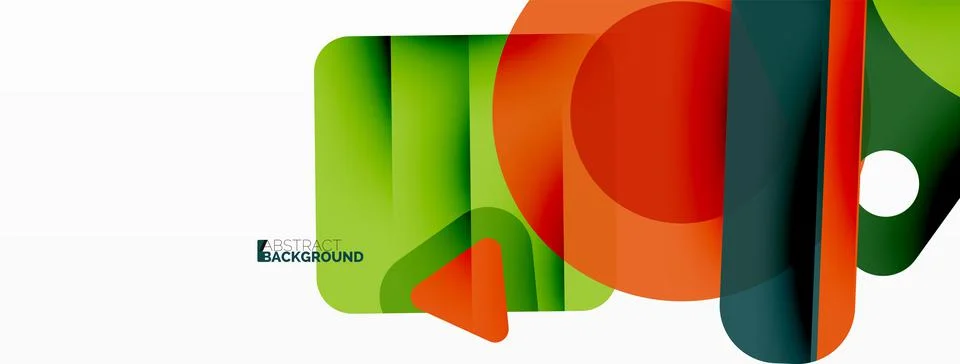 Primitive geometric shapes - line, triangle, square and circle composition Stock Illustration