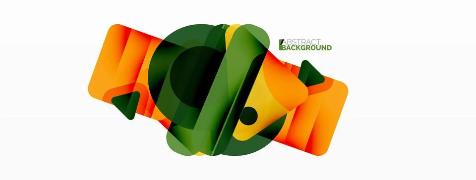 Primitive geometric shapes - line, triangle, square and circle composition Stock Illustration