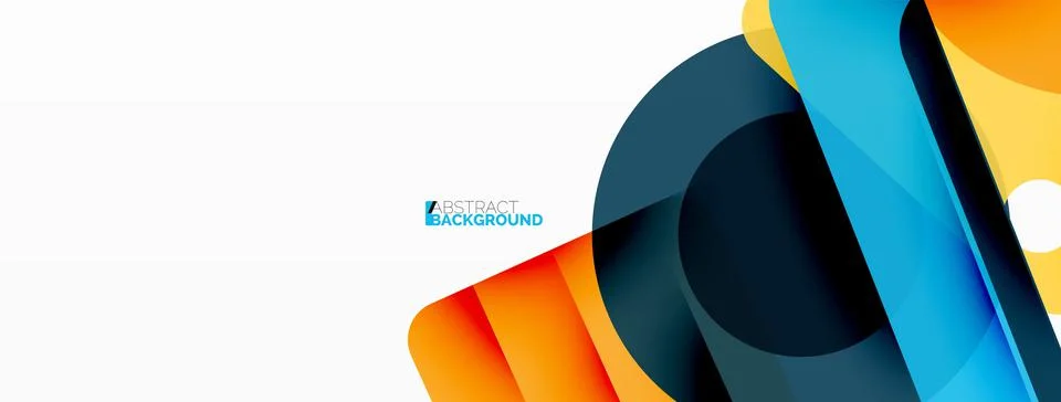 Primitive geometric shapes - line, triangle, square and circle composition Stock Illustration