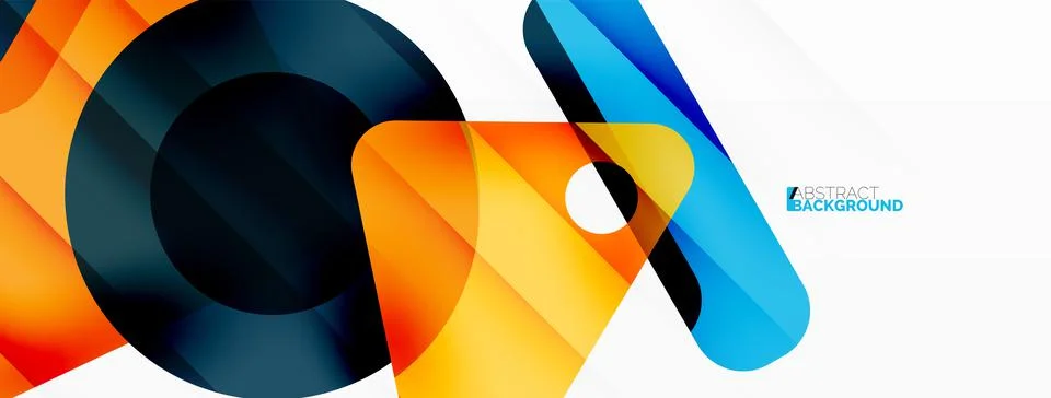 Primitive geometric shapes - line, triangle, square and circle composition 库存插图