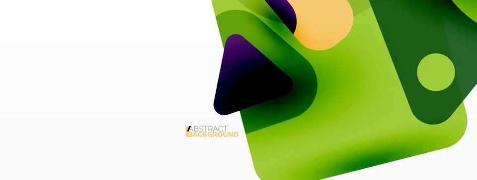 Primitive geometric shapes - line, triangle, square and circle composition Stock Illustration