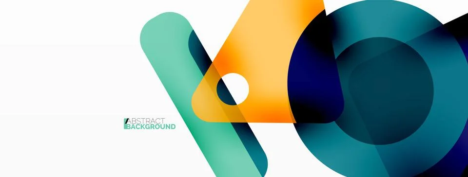 Primitive geometric shapes - line, triangle, square and circle composition 库存插图