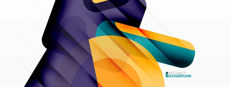 Primitive geometric shapes - line, triangle, square and circle composition Stock Illustration
