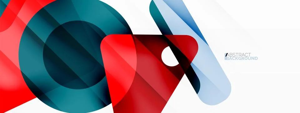 Primitive geometric shapes - line, triangle, square and circle composition Stock Illustration